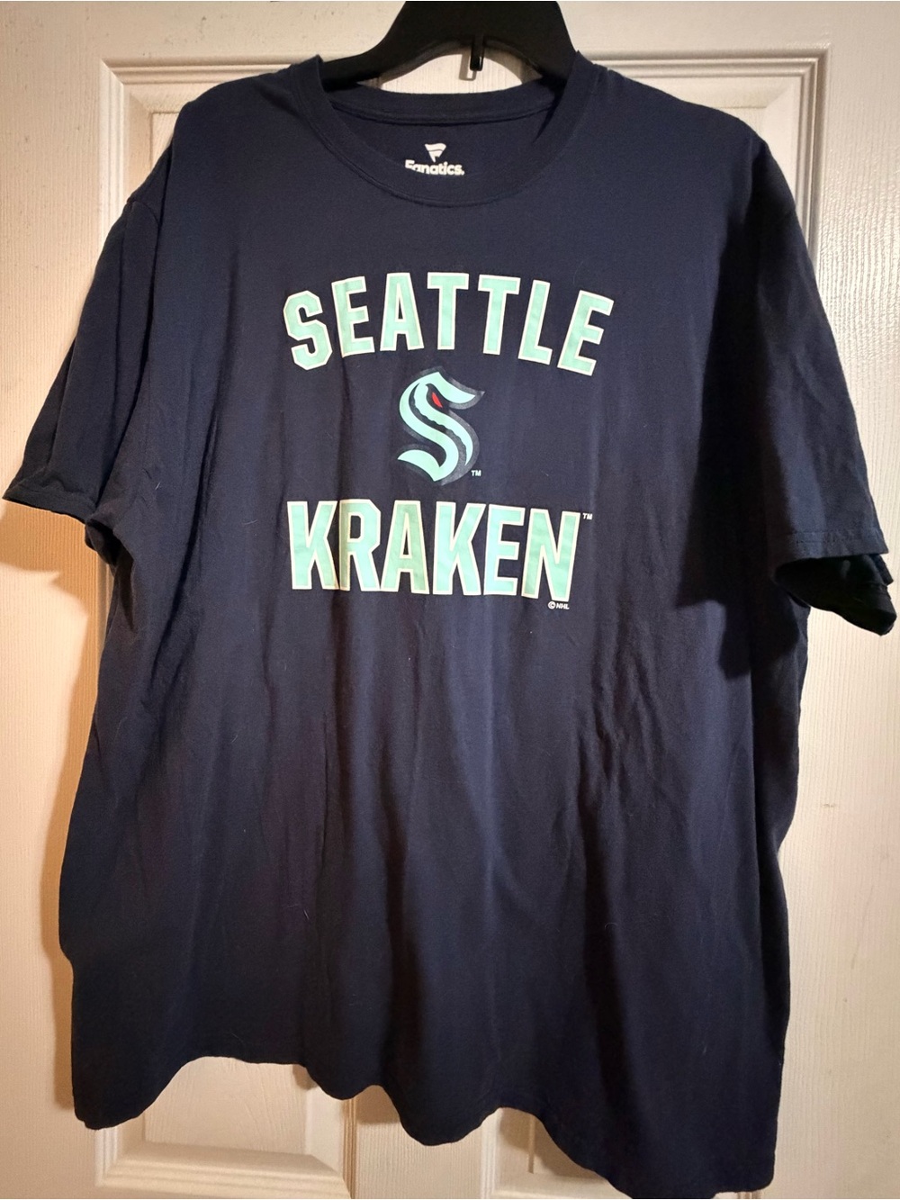 Fanatics Seattle Kraken Navy Tee with Teal Accent